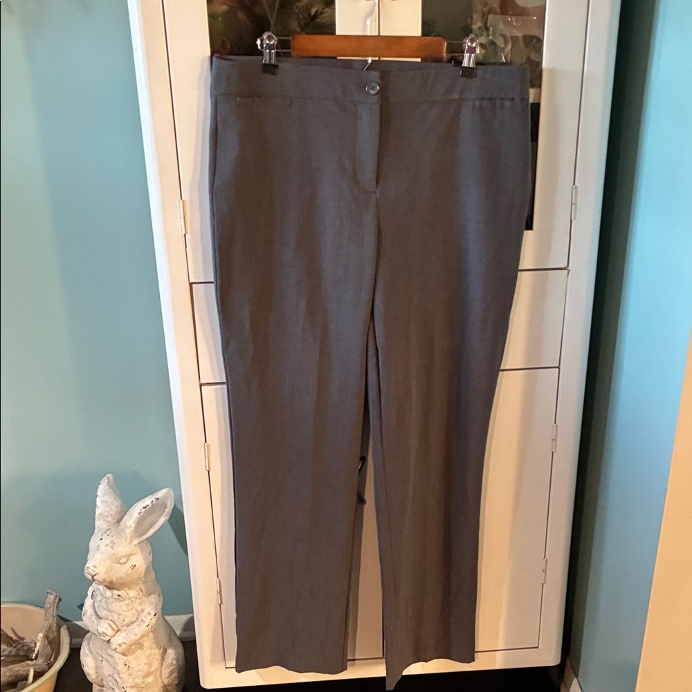 Briggs sz 14 Comfort Waistband Slimming Gray Dress Pants nwt